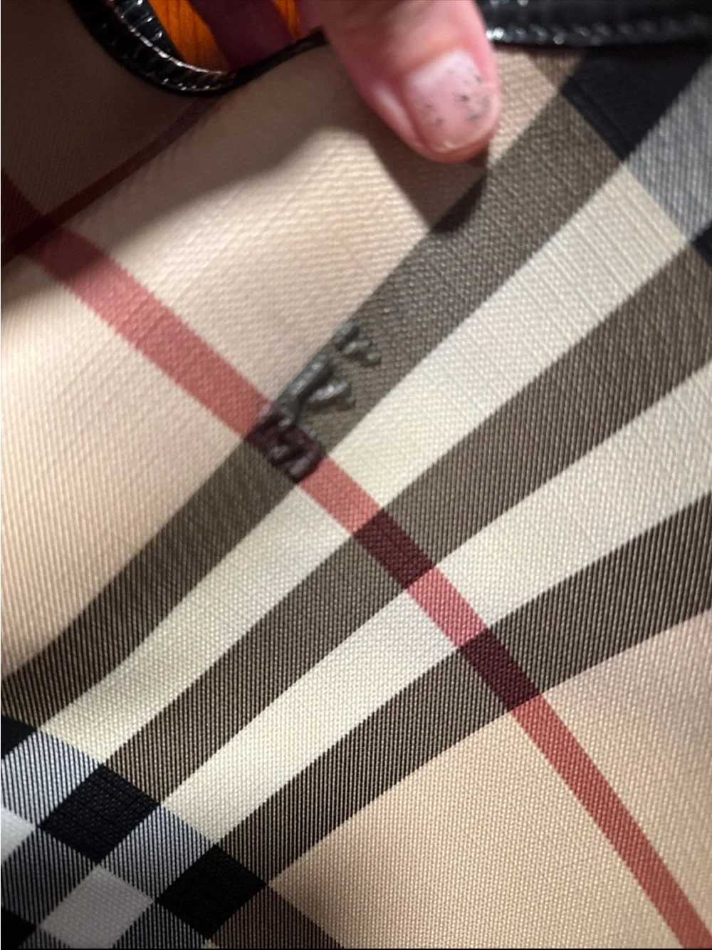 Burberry Beige nova check Larkin Hobo with Black Trim